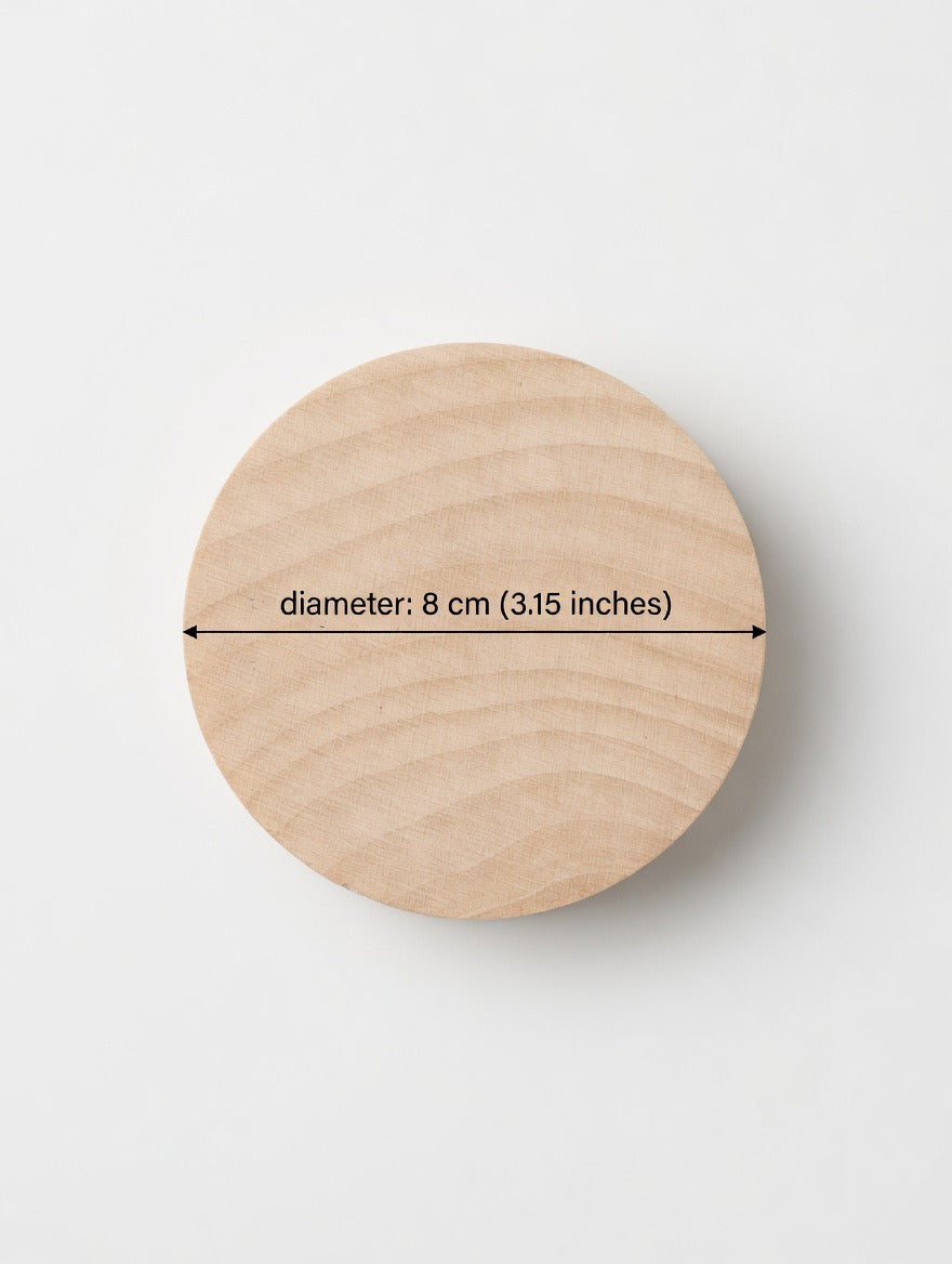 Round Wooden Bottle Opener Fridge Magnet – Natural Wood Grain