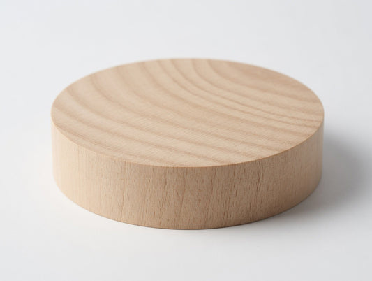 Round Wooden Bottle Opener Fridge Magnet – Natural Wood Grain