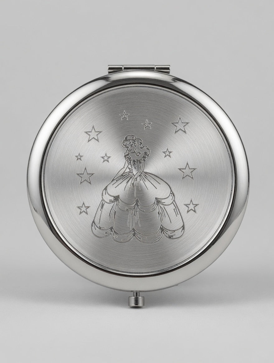Set of 12 Personalized Sweet 16/Wedding(Boda)/baptism(bautizo)/Communion/Anniversary/Quinceañera Compact Mirror - Custom Engraved Makeup Mirror with Name & Date | Elegant Princess Gift for Her
